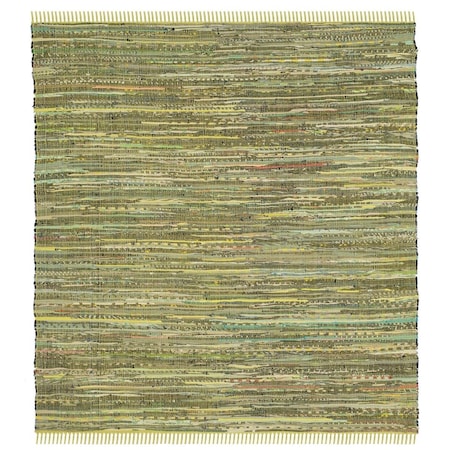 Safavieh Rag Rug Square Area Rug Light Green & Multicolor - 6 x 6 ft. RAR127D-6SQ